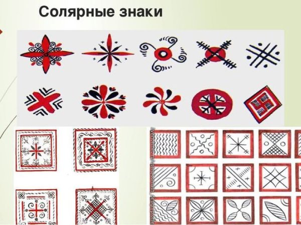 Мезенская роспись солярные знаки
