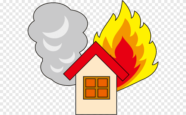 Рисунок горящего дома