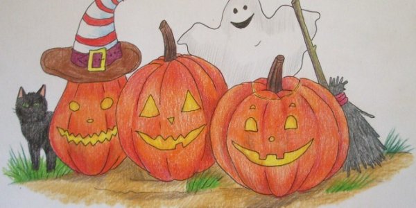Классные рисунки на Хэллоуин