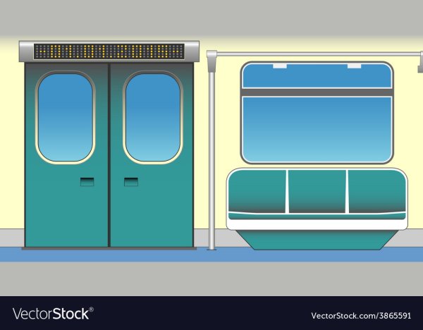 Векторный вагон метро