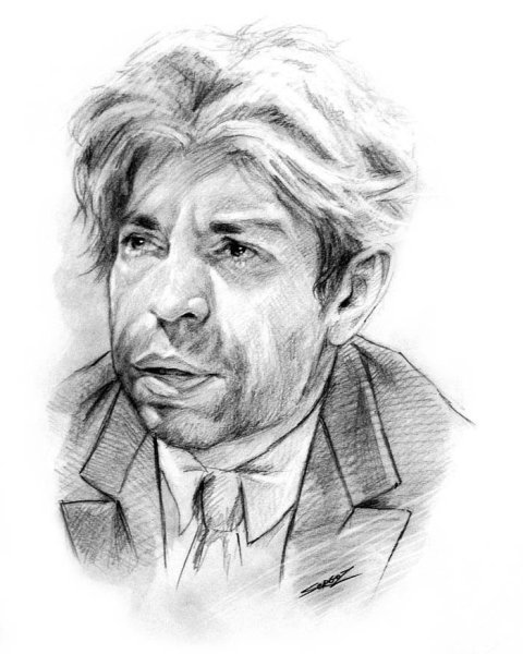 Рисунок карандашом Джордж Клуни