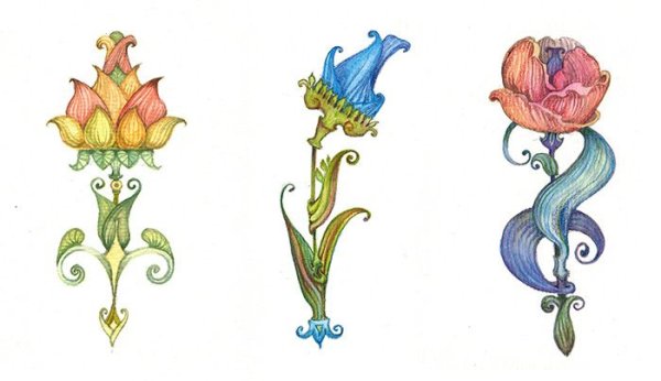 Стилизация растений в цвете