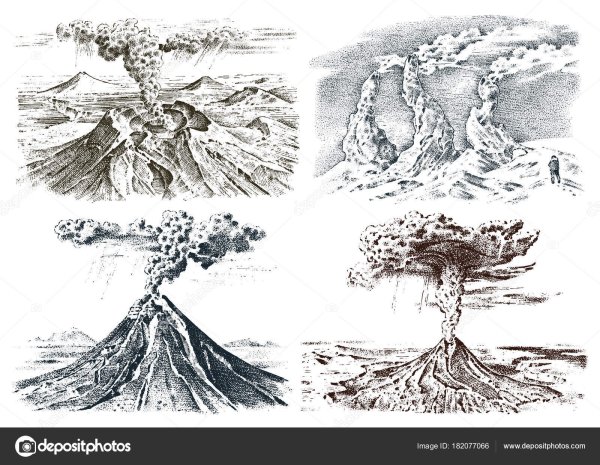 Вулкан эскиз