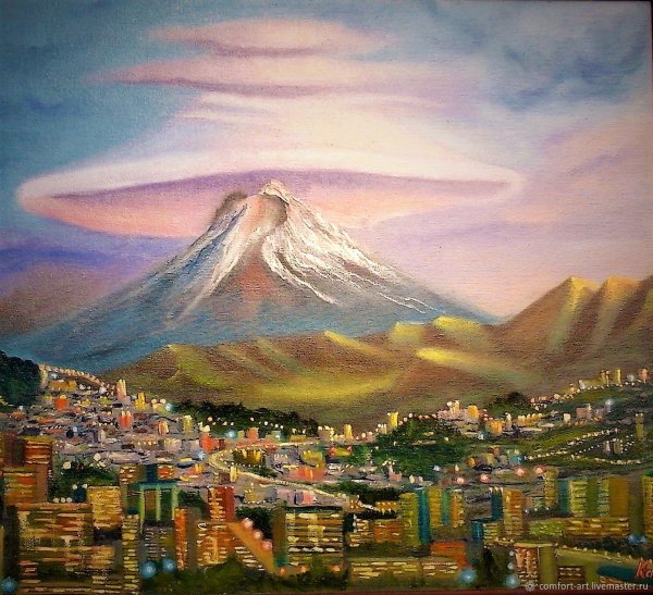 Живопись вулканы Камчатки