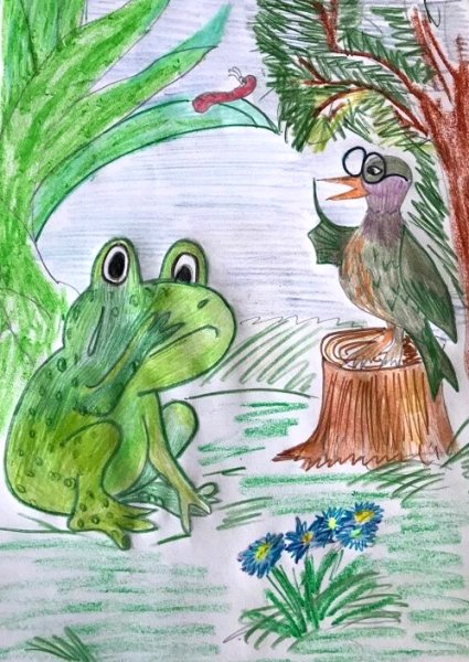 Рисунок к сказке Заходера серая Звездочка