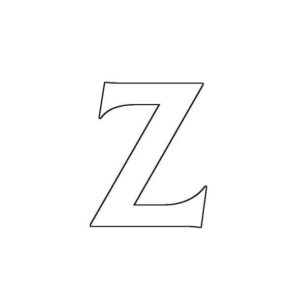 Буква z контур