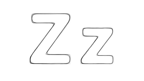 Буква z трафарет для вырезания