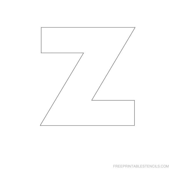 Буква z трафарет для вырезания