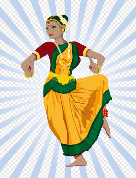 Раскраска индийский костюм