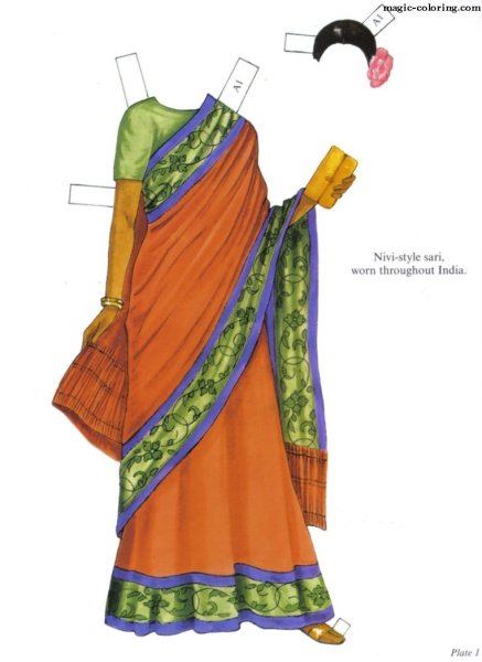 Национальный костюм Индии Сари