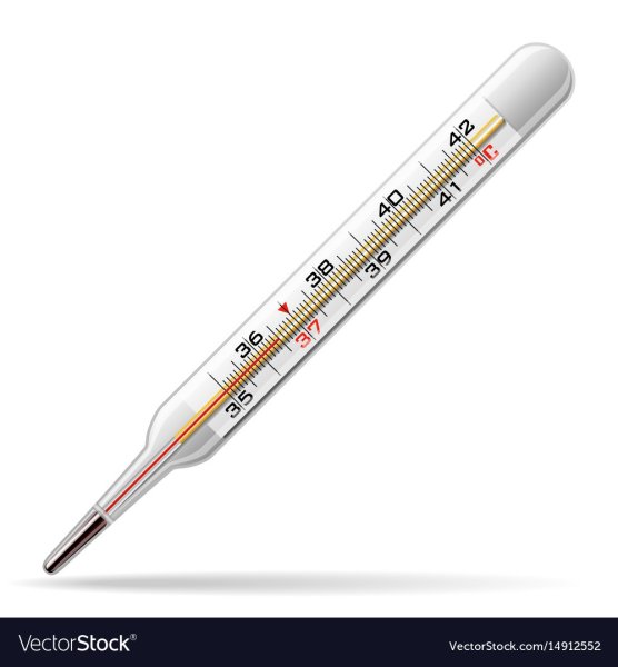 Медицинский градусник ртутный шкала