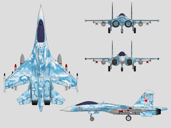 Раскраска самолет истребитель Су-24