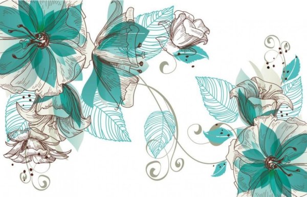 Бирюзовые цветы