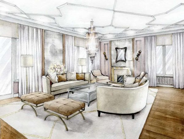 Эскиз интерьера