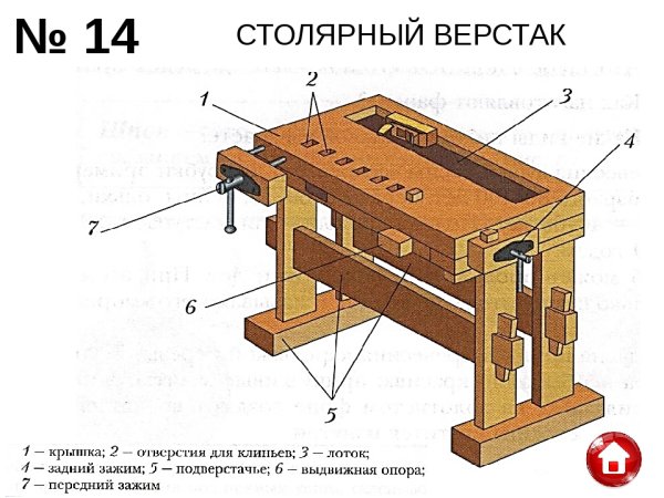 Верстак столярный м1-100-5015/g