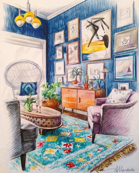 Зарисовки интерьера