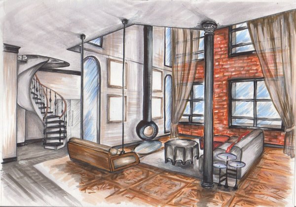 Эскиз интерьера