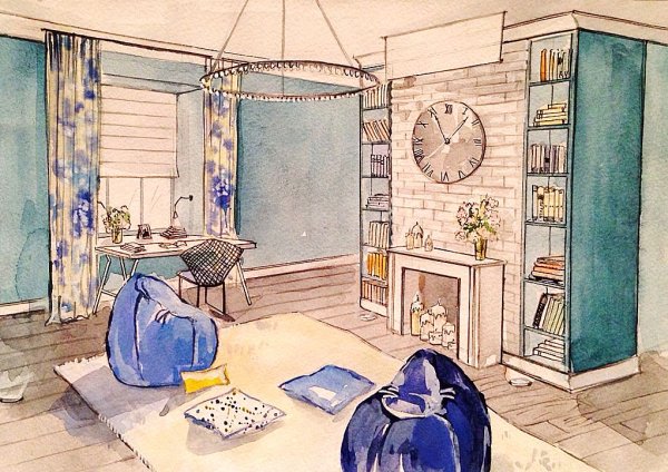 Скетч интерьера