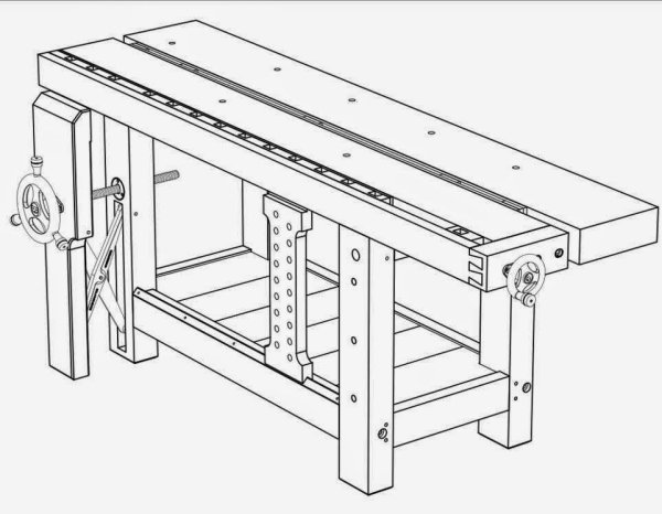 Чертежи верстака для плотника