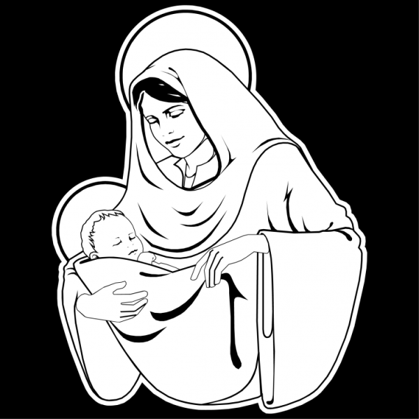 Рисунок Девы Марии