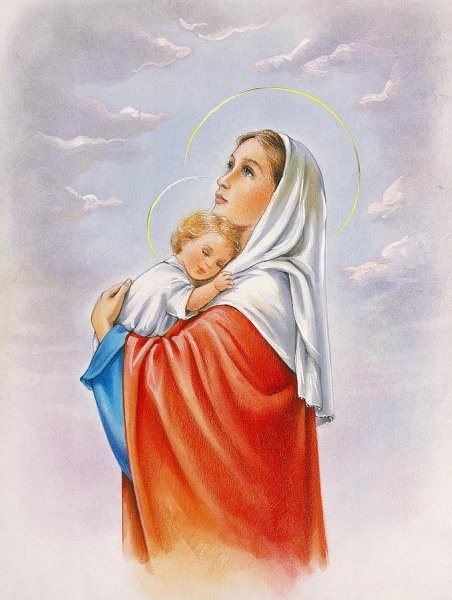 Богородица раскраска для детей