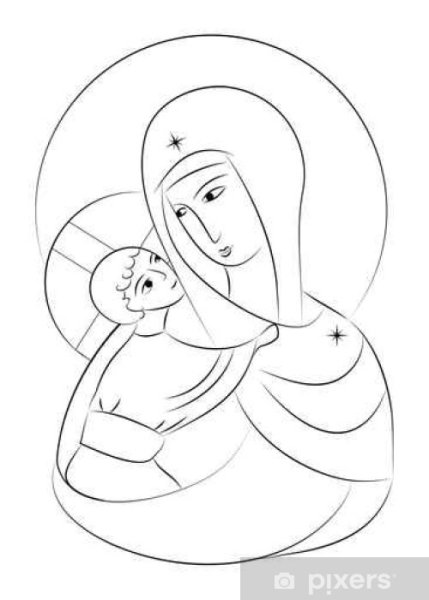 Аве Мария раскраска