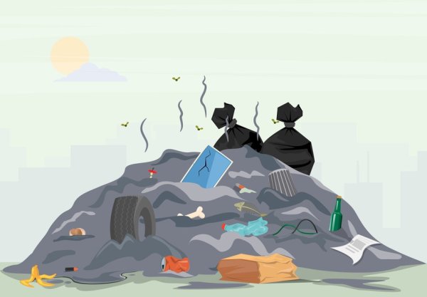 Свалка мусора рисунок