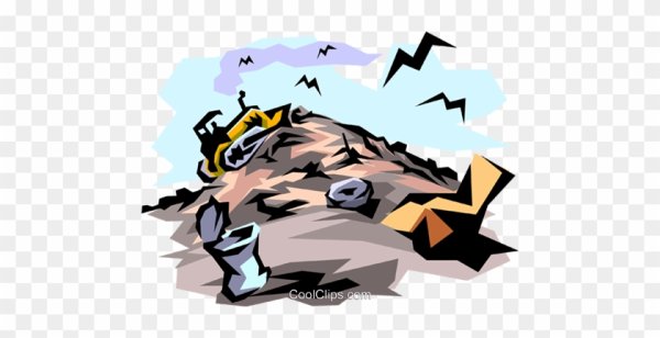 Гора мусора нарисованная