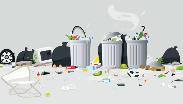 Гора мусора вектор