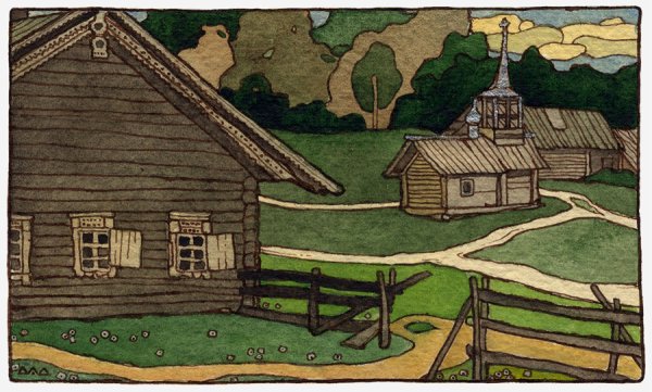 Северная курная изба