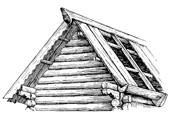 Срубный дом в древней Руси