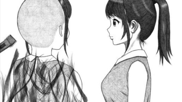 Headshave anime bald girls