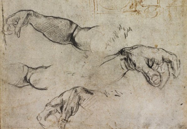 Рисунки Микеланджело сангина