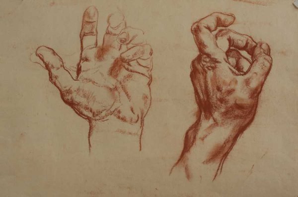 Руки Микеланджело эскиз