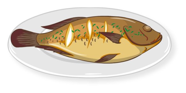 Рыбные блюда иллюстрация