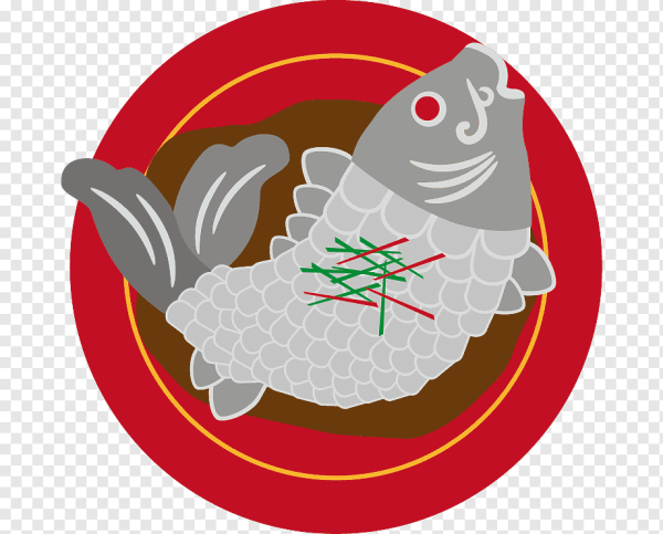 Рыба на тарелке рисунок