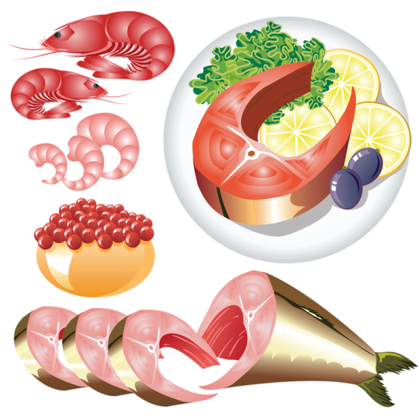 Векторные продукты питания