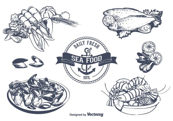 Морепродукты Графика