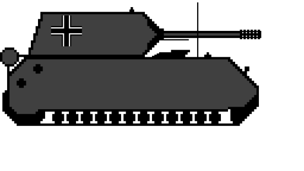 Танк спереди пиксельарт