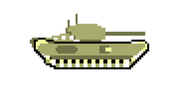 Пиксельный танк маленький DBL P,JRE