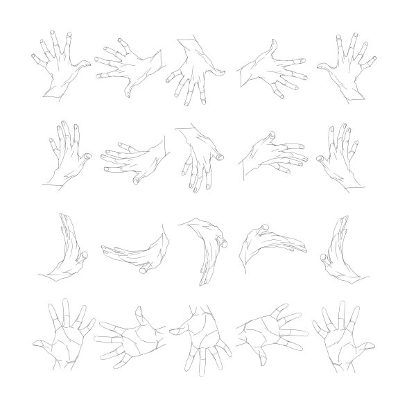 Стили рисования рук