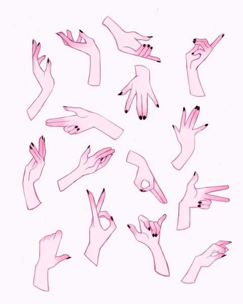 Референс кистей рук для новичка