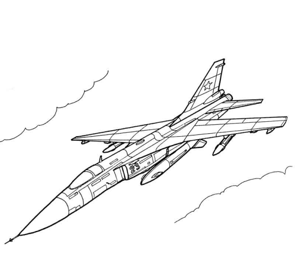 Раскраска боевые самолеты