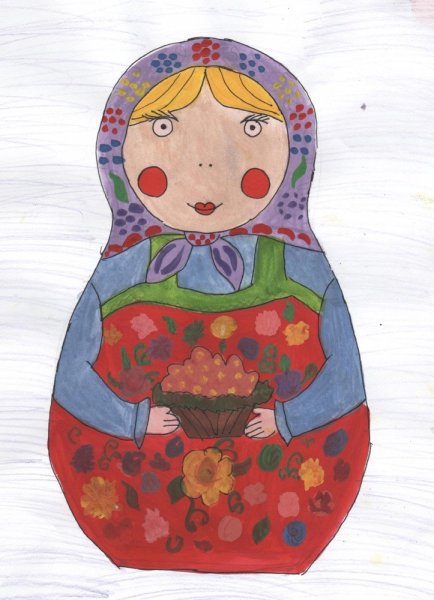 Рисование матрешки