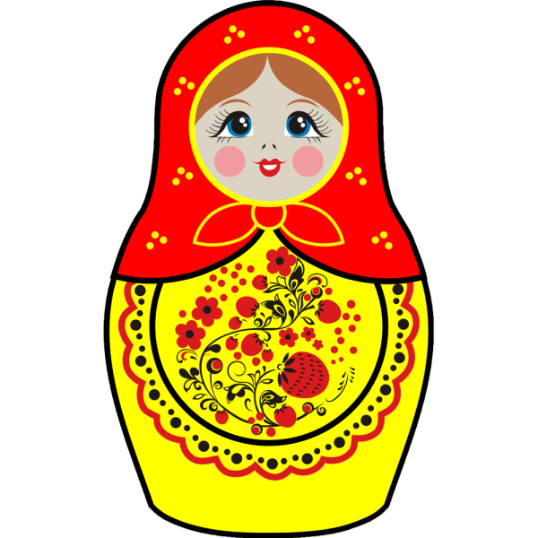 Матрёшка Городец рисунок