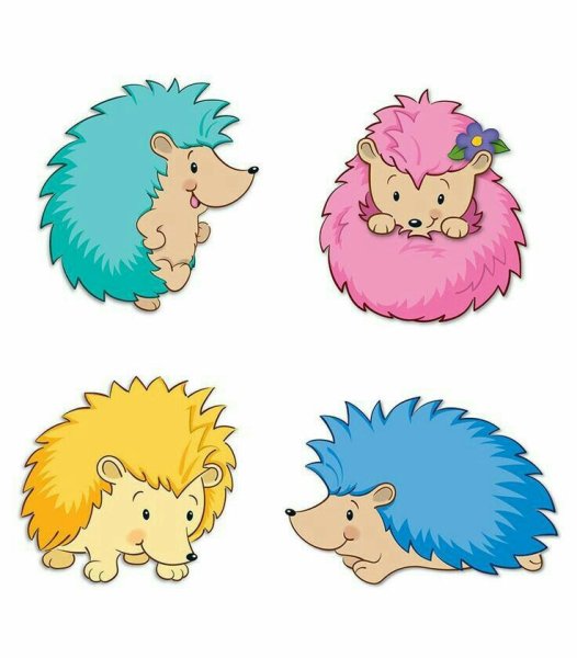 Разноцветные Ёжики для детей