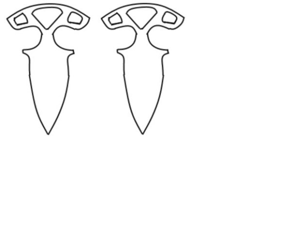 Чертёж тычковых ножей из КС го