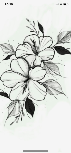 Эскизы тату цветы