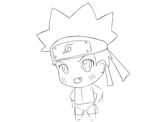 Нарисовать Наруто Чиби Наруто
