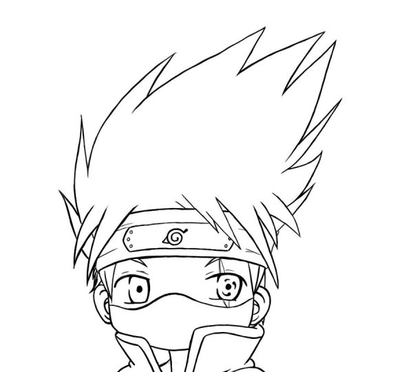 Аниме Наруто Чиби карандашом